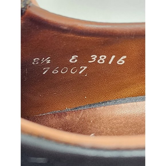 Allen Edmonds Men's Traveler Black Brown Lace‎ Up Shoe Size 8.5 E Style #76007 - Picture 10 of 11